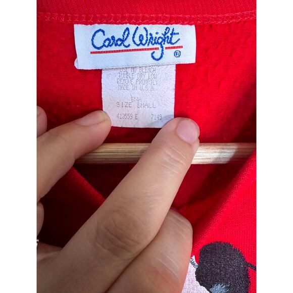 Vintage Endangered Panda Red Crew Pullover Sweatshirt Size: Small - Picture 3 of 4